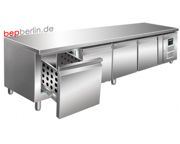 Unterbaukühltisch mit Schubladen 2230 x 700 x 650 mm, -2 / +8 °C